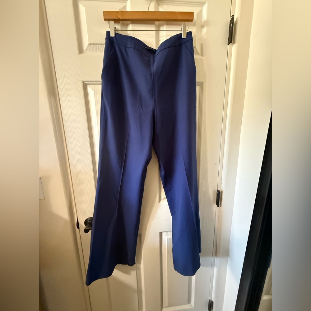 ANTONIO MELANI Royal Blue Wide Leg Trousers